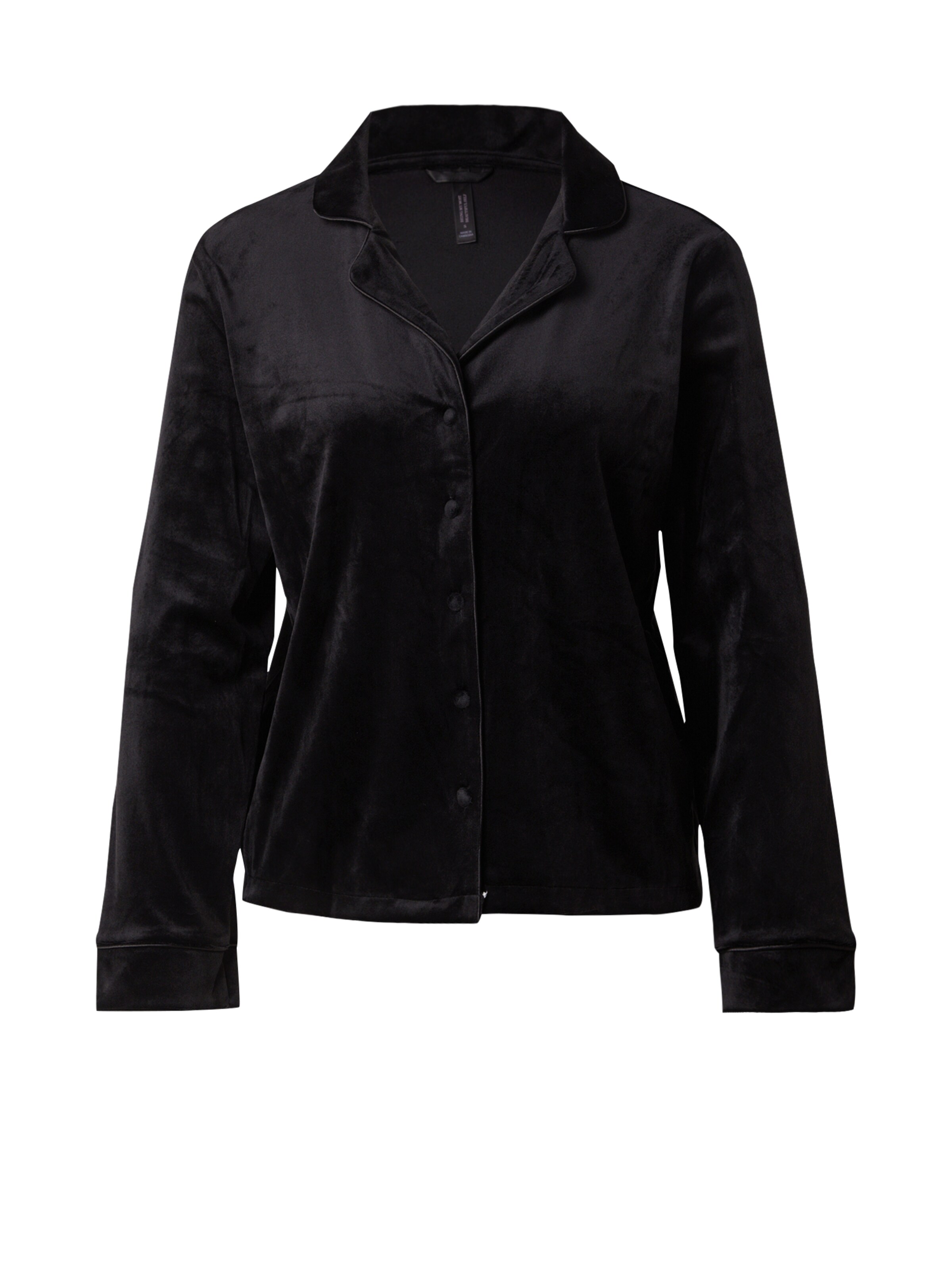 Hunkemöller Μπλουζάκι ύπνου σε μαύρο: μπροστά