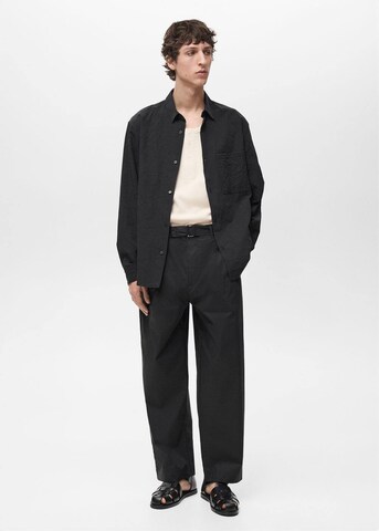 MANGO MAN Regular fit Button Up Shirt 'Acrux' in Black