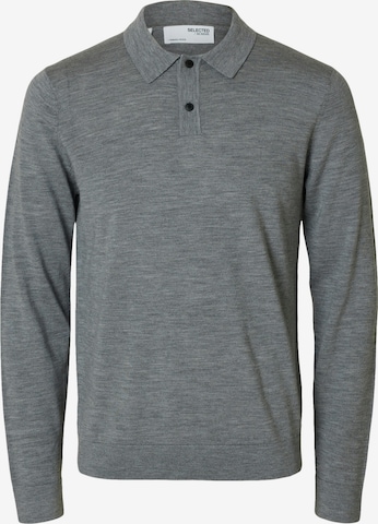 SELECTEDPulover 'Tray' - siva boja: prednji dio