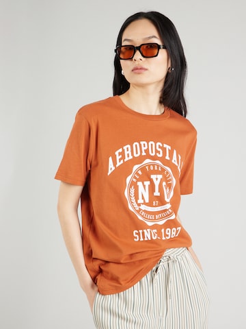 AÉROPOSTALE Shirt in Orange: front