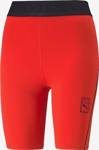 PUMA Skinny Spodnie sportowe w kolorze czerwony: przód