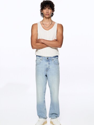 Pull&Bear Loosefit Jeans in Blauw