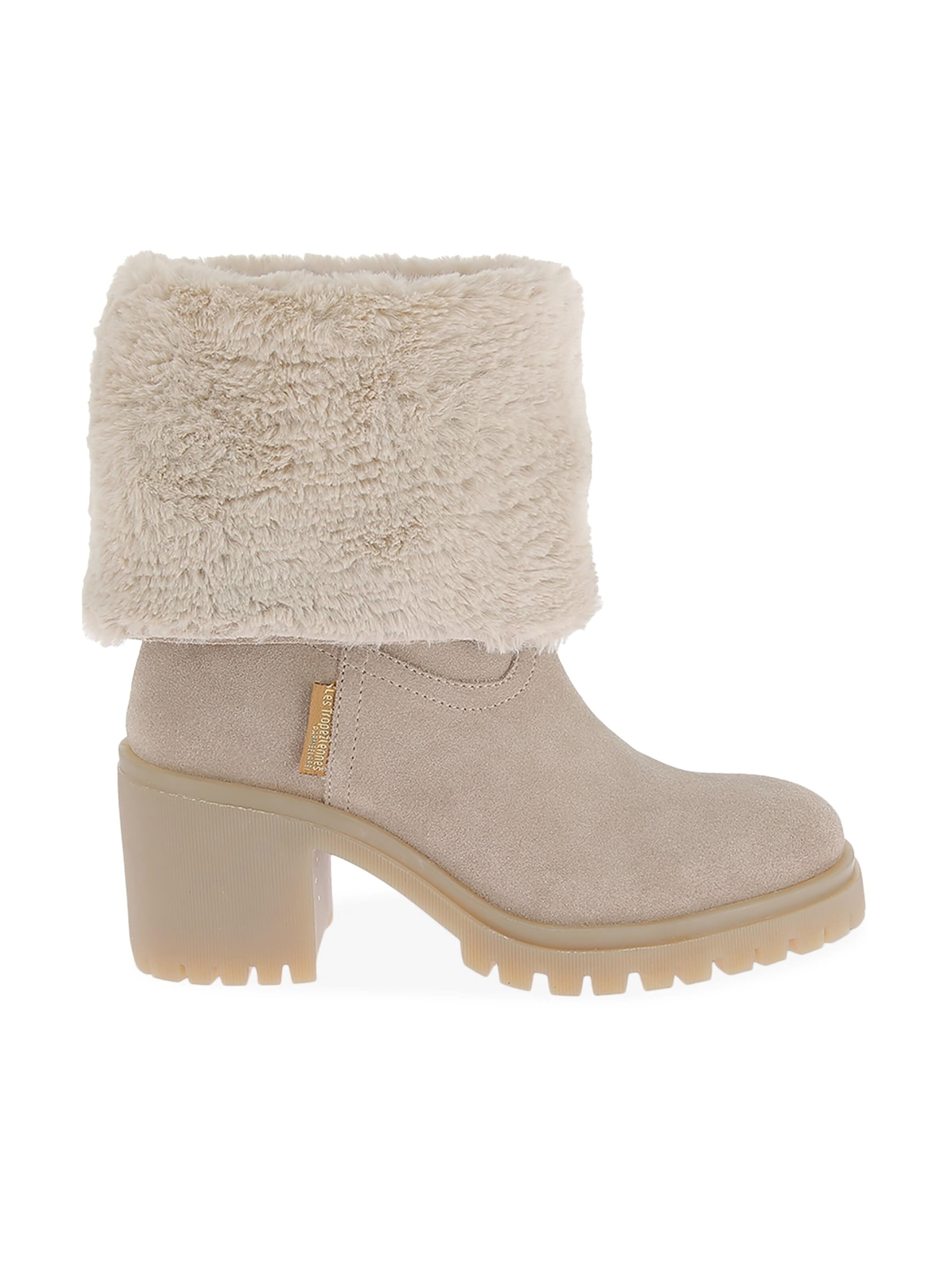 Les Tropéziennes - Botas de tobillo 'Lederstiefeletten von M.belarbi Velvia' en beige