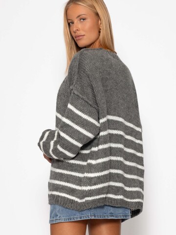 SASSYCLASSY Oversizestrickjacke‌‌‌‌‌‌‌ in Grau