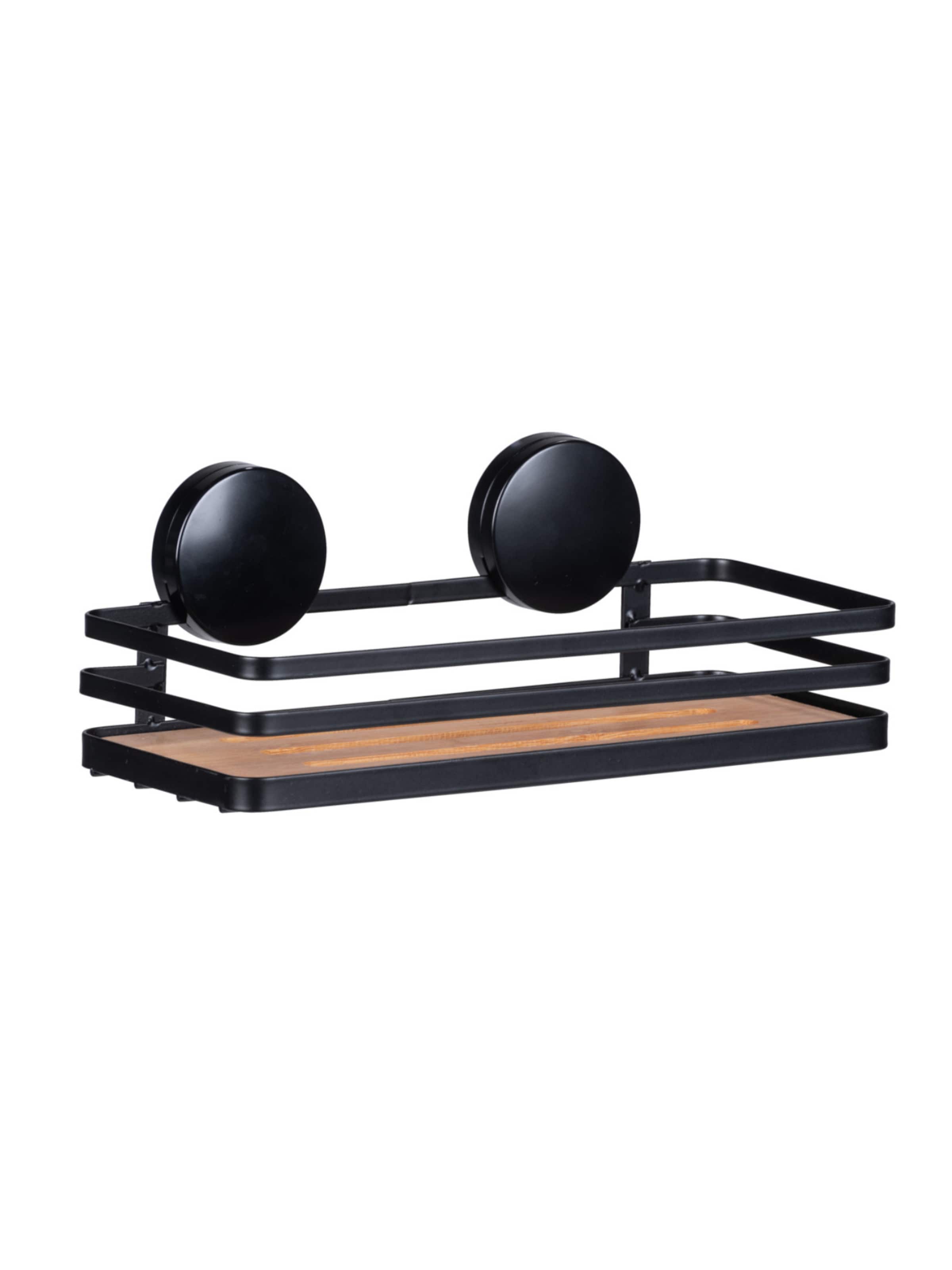 Wenko Badablage 'Static-Loc® Alba' in Schwarz: Vorderseite