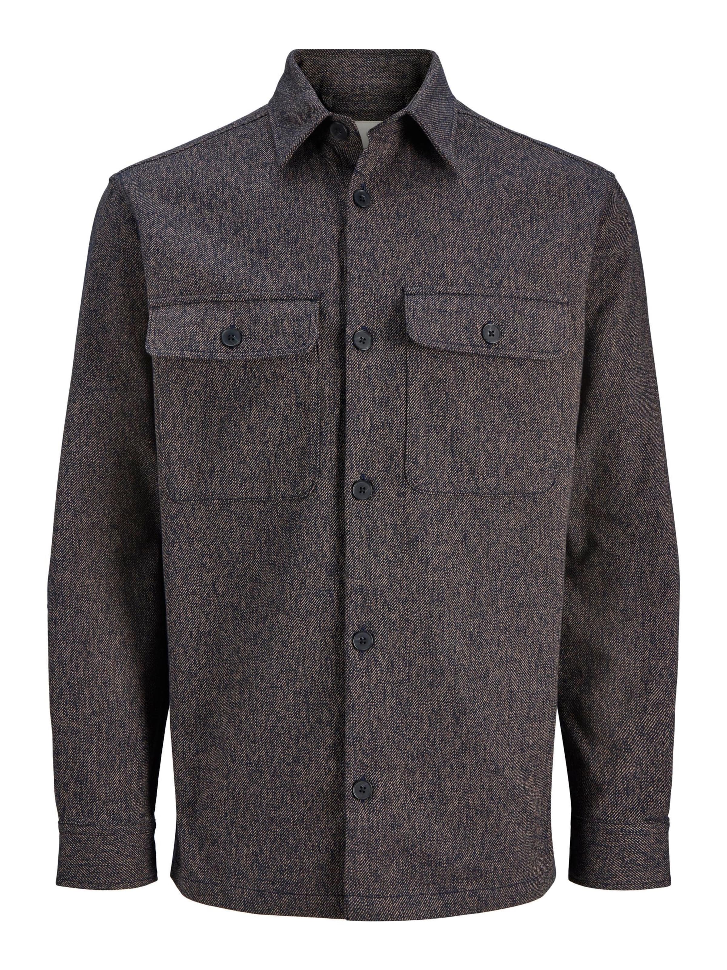 Jack & Jones Premium Button Up Shirt 'JJRAYLE' in Black: front