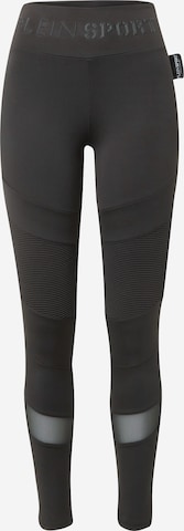 Plein Sport Skinny Leggings in Black: front