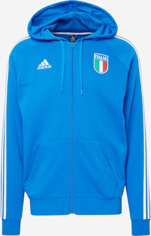 ADIDAS SPORTSWEAR Athletic Zip-Up Hoodie 'Italien DNA' in Blue: front