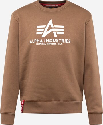 ALPHA INDUSTRIES Sweatshirt in Grijs: voorkant