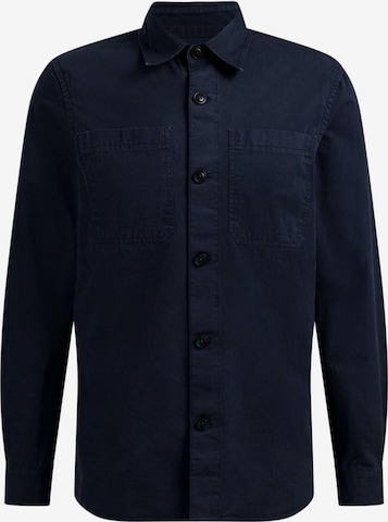 WE Fashion Regular fit Button Up Shirt in Blue: front