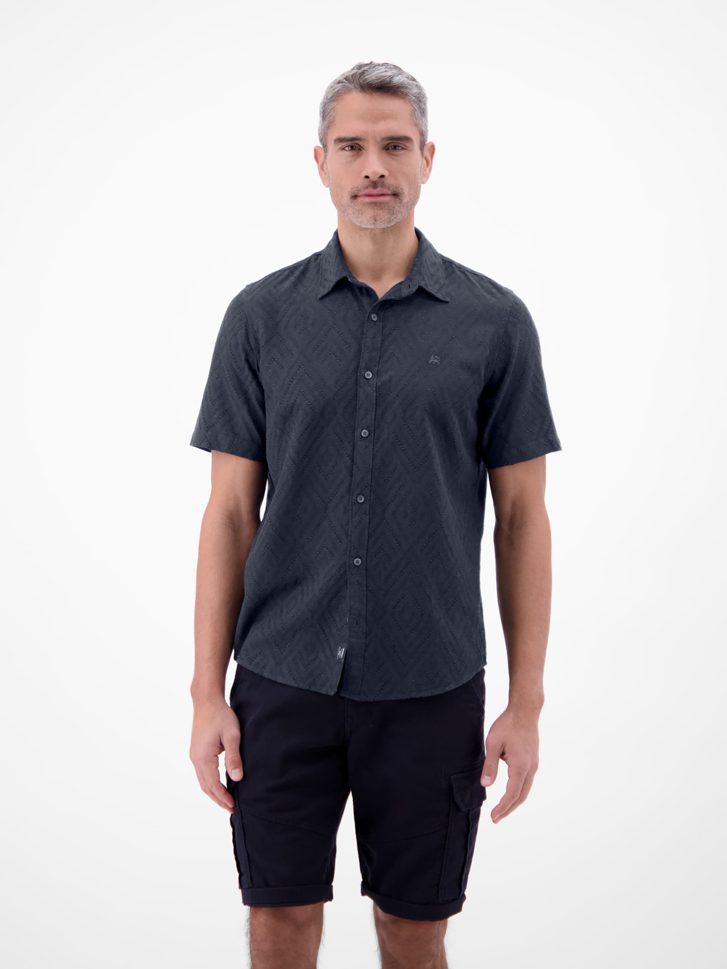 LERROS Regular fit Button Up Shirt in Blue: front