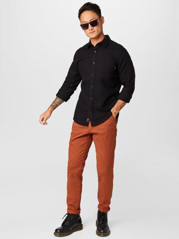 Coupe slim Pantalon chino 'Miles Flex' SELECTED HOMME en marron