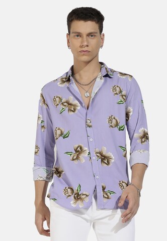 Campus Sutra Regular fit Button Up Shirt 'Ronan' in Purple: front