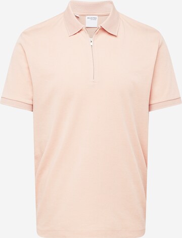 T-Shirt 'FAVE' SELECTED HOMME en rose : devant