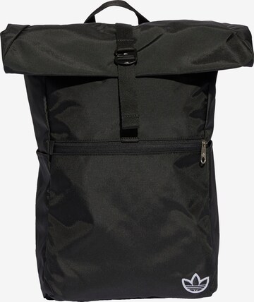 ADIDAS ORIGINALS Backpack 'Premium Essentials Rolltop' in Black: front