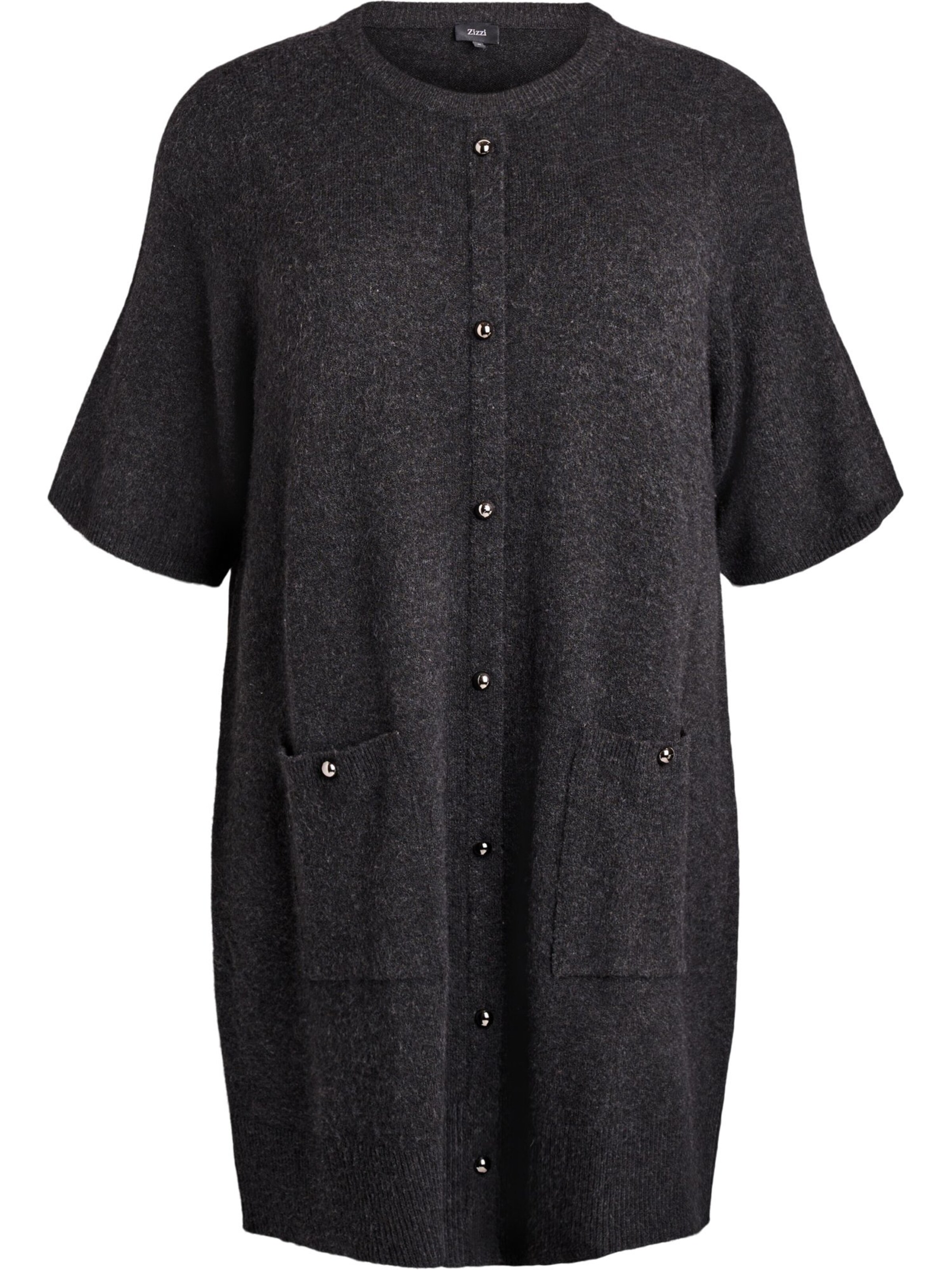 Zizzi Pletena obleka 'Mvista' | siva barva: sprednja stran