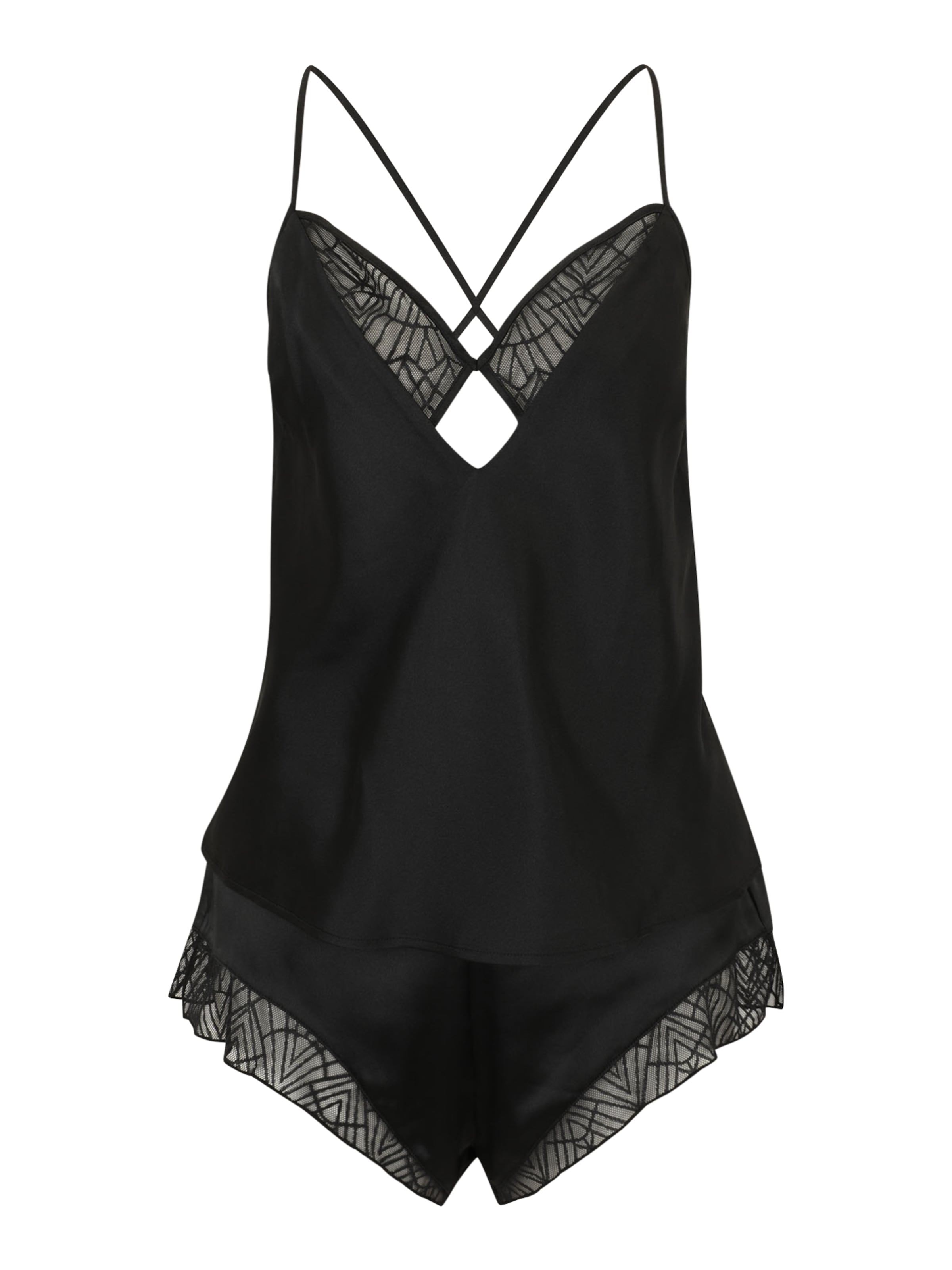 TRIUMPH Pyžamo 'A Weekend to Remember' – černá: přední strana