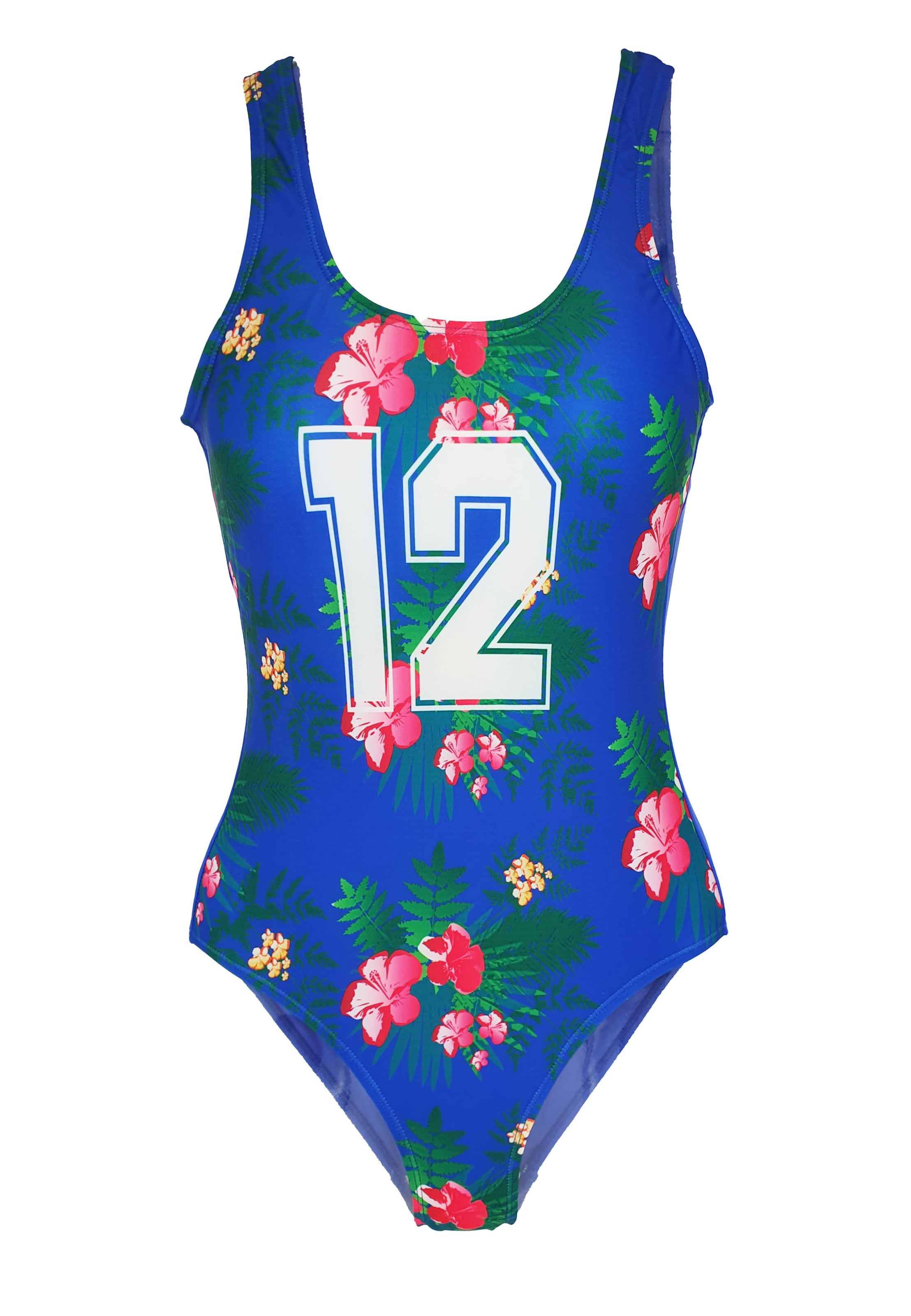 BECO the world of aquasports Badeanzug 'College 12  Hawaii' in Blau: Vorderseite