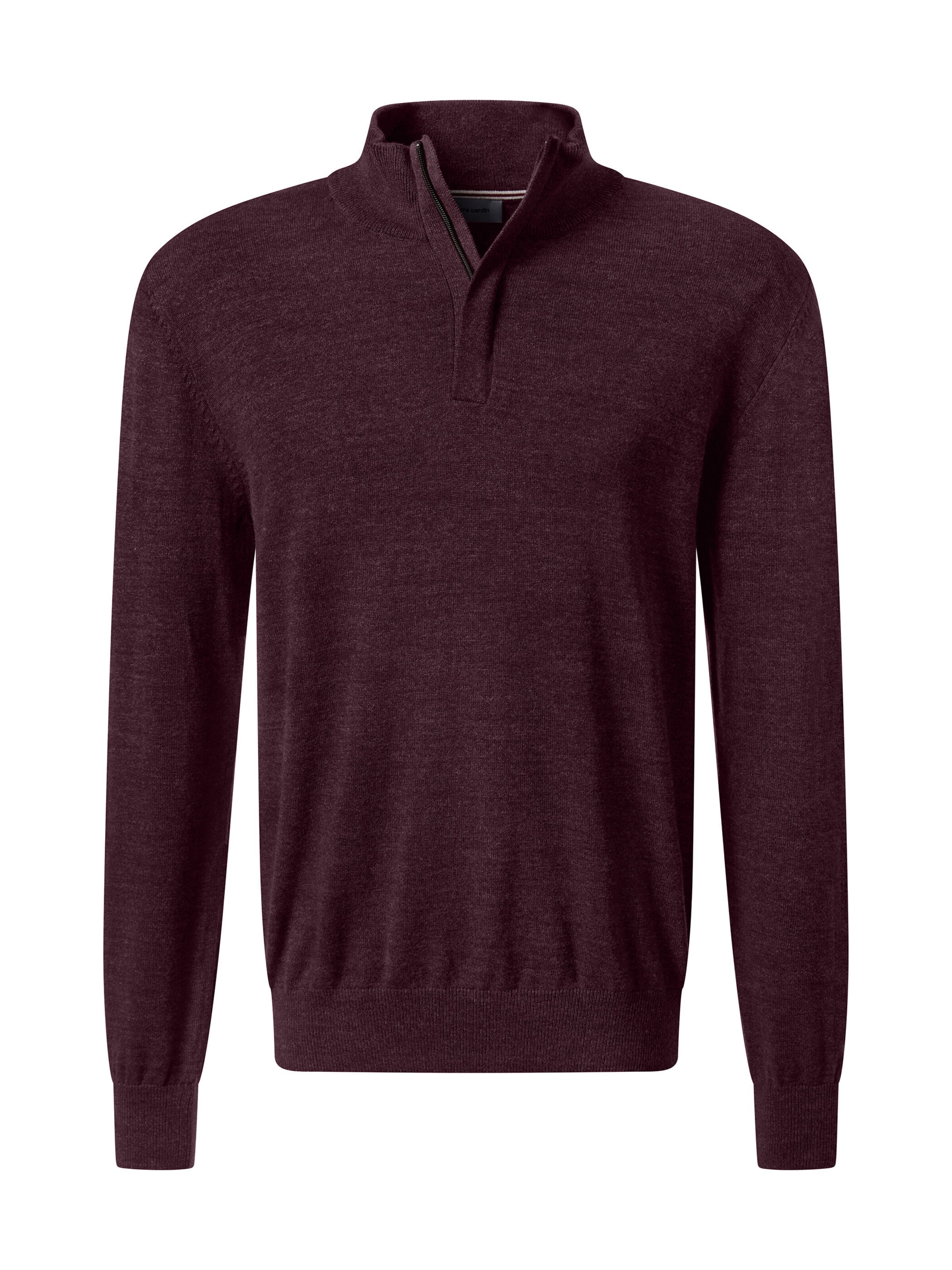 PIERRE CARDIN Pullover, hoher Kragen, in Regular Fit in weinrot, Produktansicht