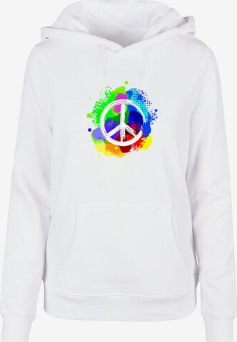 Merchcode Sweatshirt 'Peace ' in White: front