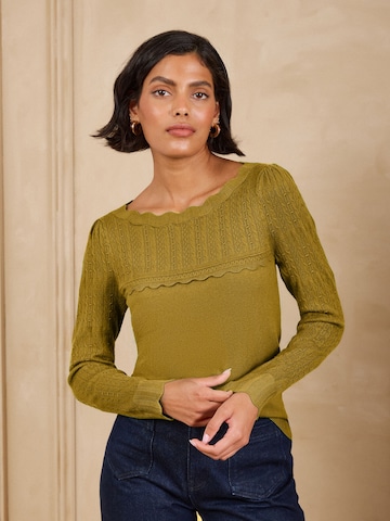 love & roses Trui in Groen: voorkant