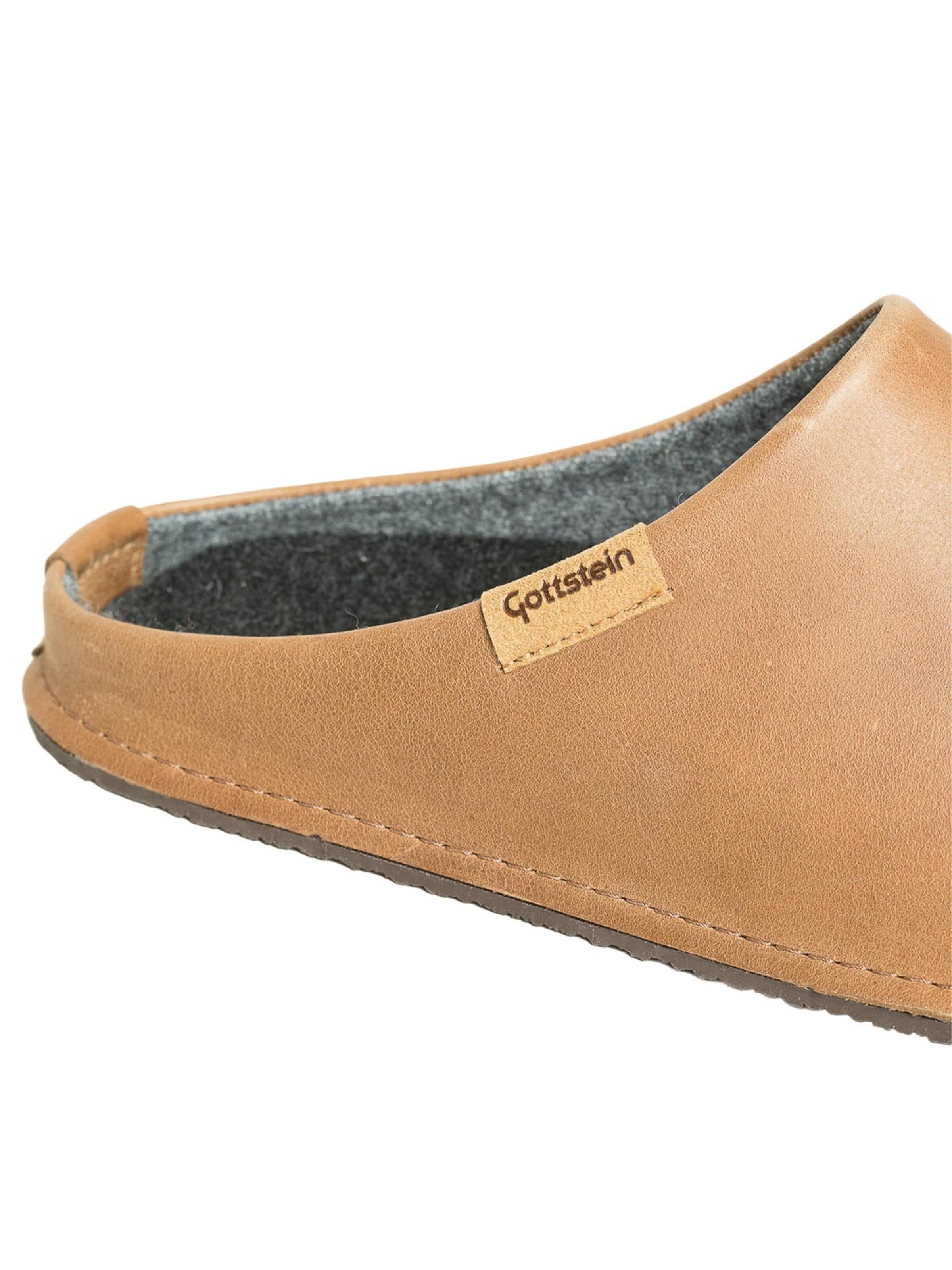 Gottstein Hausschuh 'Leather Loafer'‌‌‌‌‌‌‌‌ in Beige