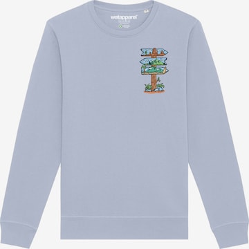 Sweat-shirt ' Adventure is everywhere ' Watapparel en bleu : devant