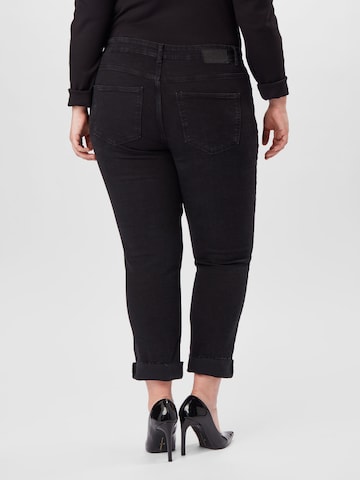 PIECES Curve Skinny Jeans 'Luna' in Black