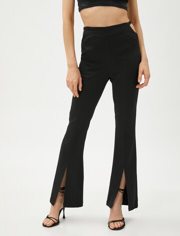 Koton Flared Pants in Black: front