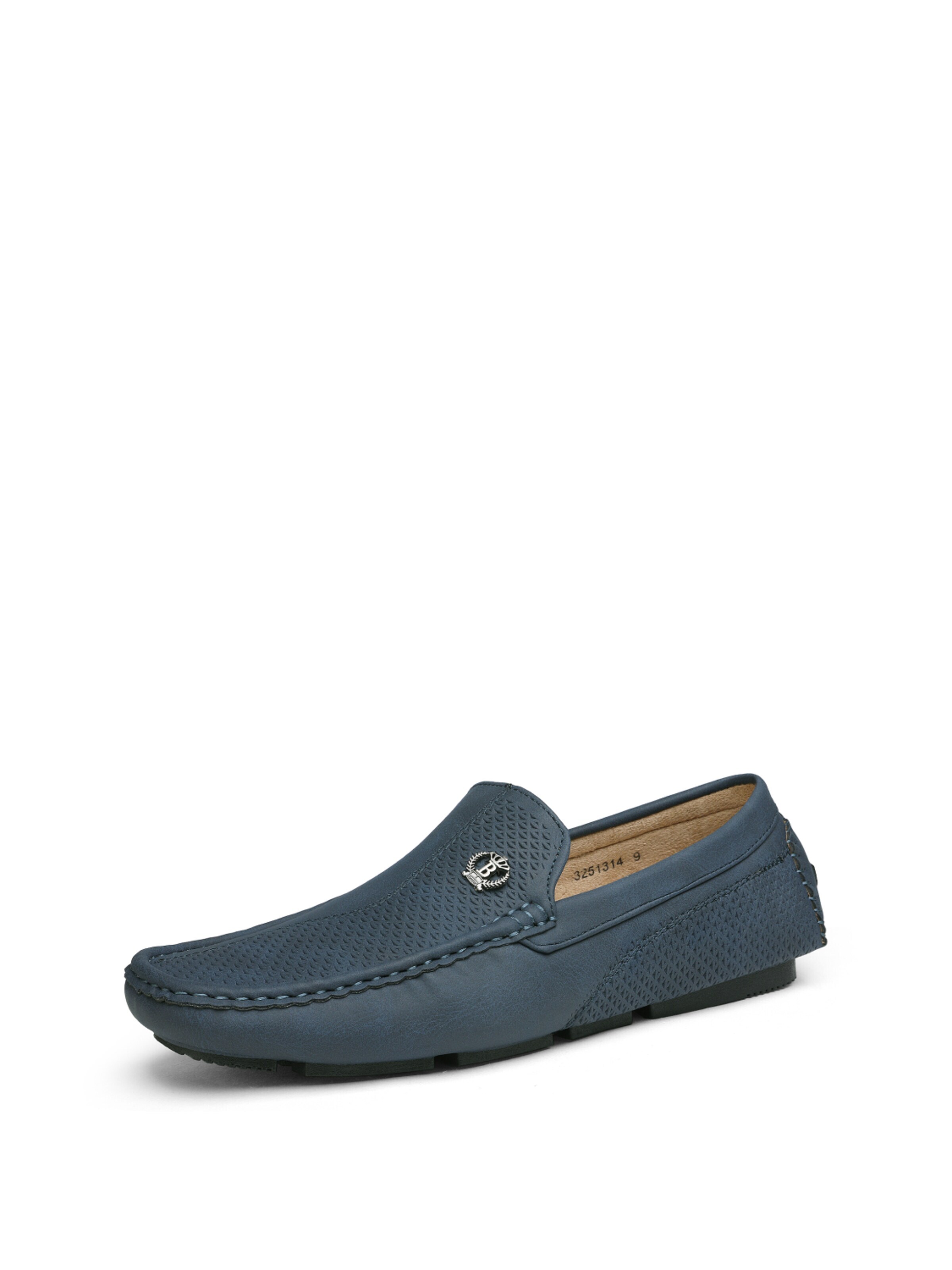 Mocassino 'Bruno Marc Herren Klassische Mokassins Flache Slipper Slip on Penny Loafer Weich Comfort Schuhs' di Bruno Marc in blu: frontale