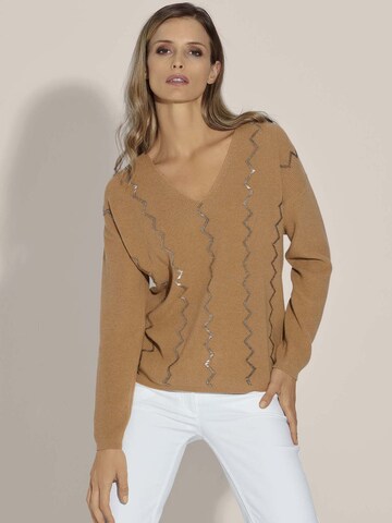 Pull-over MADELEINE en marron : devant