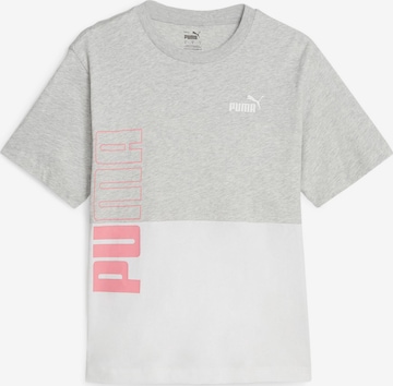T-shirt fonctionnel 'POWER' PUMA en gris : devant