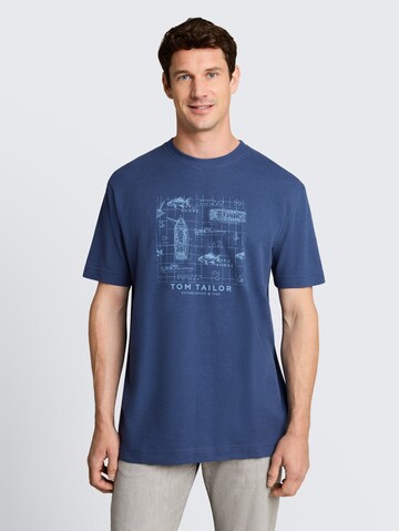 TOM TAILOR T-Shirt in Blau: Vorderseite