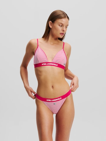 Karl Lagerfeld Bikini bottom 'Ikon' in Pink: front