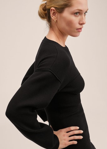 MANGO Knitted dress 'Gabi' in Black