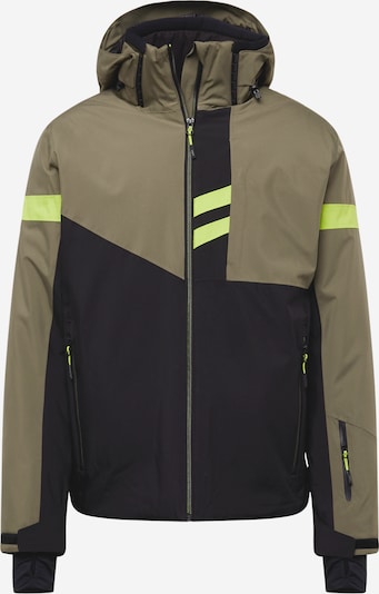 CMP Sportjacka i khaki / limette / svart, Produktvy