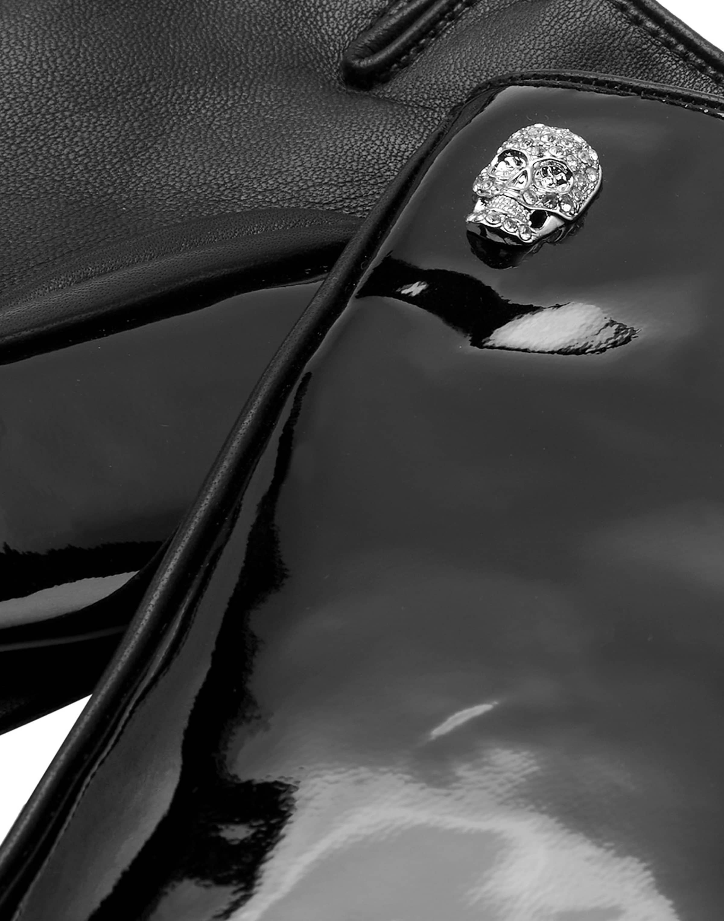 Philipp Plein - Luvas com dedos 'Skull' em preto