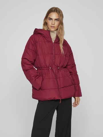 VILA Winter Jacket 'Leana' in Red: front
