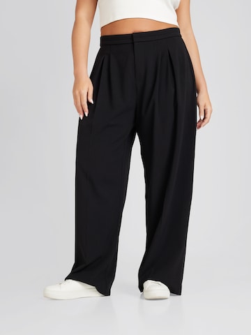 CITA MAASS co-created by ABOUT YOU Wide leg Pleat-Front Pants 'Gemma' in Black: front