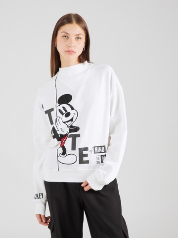 PRINCESS GOES HOLLYWOOD Sweatshirt 'State of Mind Mickey' in Weiß: predná strana