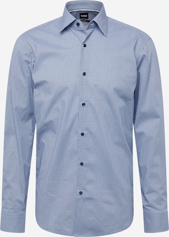 Coupe regular Chemise 'JOE' BOSS Black en bleu : devant