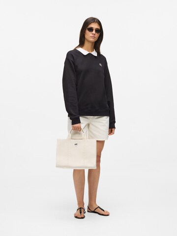 Karl Lagerfeld Shopper táska ' IKON CHOUPETTE PIN SQUARE ' - fehér: elől