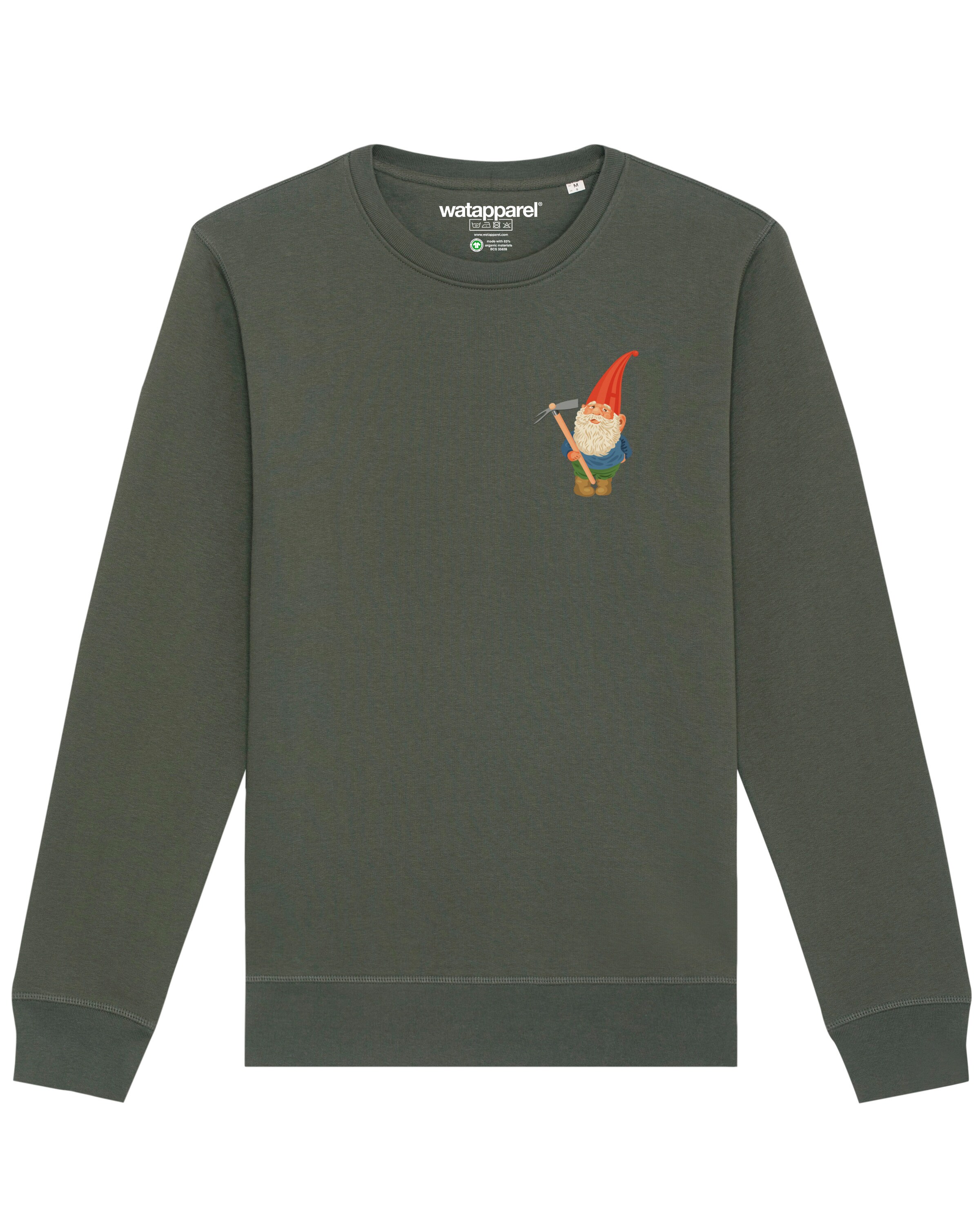 Watapparel Sweatshirt ' Gartenzwerg ' in Grün: Vorderseite