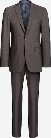 Coupe slim Costume Thomas Goodwin en marron : devant