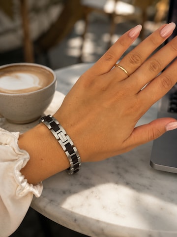 Bracelet 'SCHLIERSEE' Holzwerk en argent