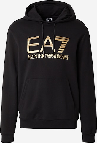 melns EA7 Emporio Armani Džemperis: no priekšpuses