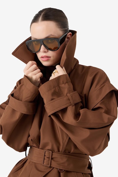 HOLLY LOLLY Tussenmantel in M in de kleur Bruin, Productweergave