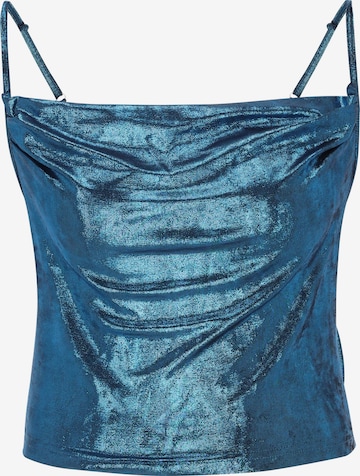 faina - Top 'Festive' en azul: frente