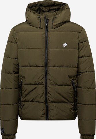 Superdry Winterjas in Groen: voorkant