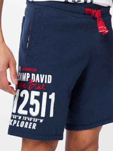 CAMP DAVID Regular Pants 'Ocean Dive' in Blue